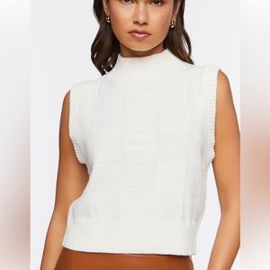 Mock neck sweater vest NWOT